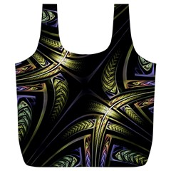 Fractal Texture Pattern Full Print Recycle Bag (xl)