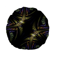 Fractal Texture Pattern Standard 15  Premium Flano Round Cushions