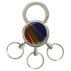 Rainbow Waves Mesh Colorful 3d 3-ring Key Chain by HermanTelo