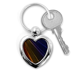 Rainbow Waves Mesh Colorful 3d Key Chain (heart) by HermanTelo