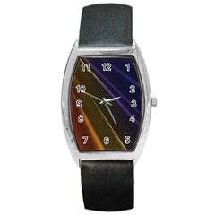 Rainbow Waves Mesh Colorful 3d Barrel Style Metal Watch