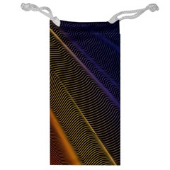 Rainbow Waves Mesh Colorful 3d Jewelry Bag by HermanTelo