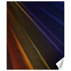 Rainbow Waves Mesh Colorful 3d Canvas 8  X 10  by HermanTelo