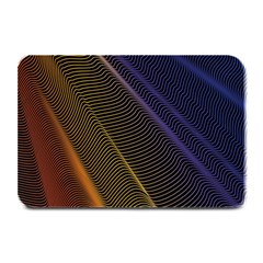 Rainbow Waves Mesh Colorful 3d Plate Mats by HermanTelo