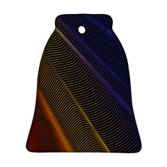 Rainbow Waves Mesh Colorful 3d Bell Ornament (two Sides) by HermanTelo