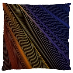 Rainbow Waves Mesh Colorful 3d Large Cushion Case (one Side)