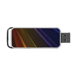 Rainbow Waves Mesh Colorful 3d Portable Usb Flash (one Side) by HermanTelo