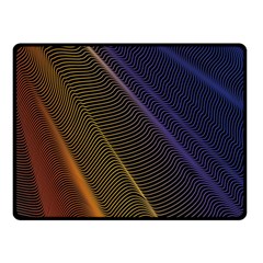 Rainbow Waves Mesh Colorful 3d Double Sided Fleece Blanket (small) 