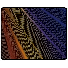 Rainbow Waves Mesh Colorful 3d Double Sided Fleece Blanket (medium)  by HermanTelo