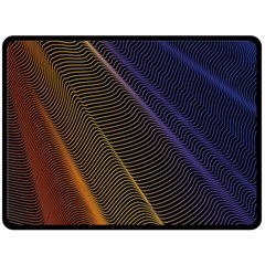 Rainbow Waves Mesh Colorful 3d Double Sided Fleece Blanket (large)  by HermanTelo