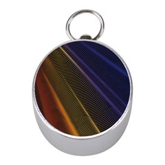 Rainbow Waves Mesh Colorful 3d Mini Silver Compasses