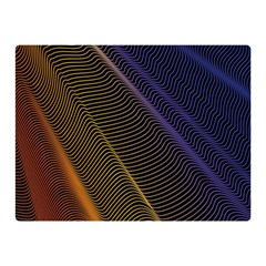 Rainbow Waves Mesh Colorful 3d Double Sided Flano Blanket (mini) 