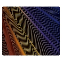 Rainbow Waves Mesh Colorful 3d Double Sided Flano Blanket (small) 