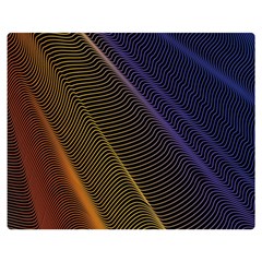 Rainbow Waves Mesh Colorful 3d Double Sided Flano Blanket (medium) 