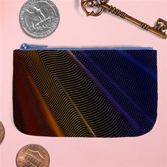 Rainbow Waves Mesh Colorful 3d Large Coin Purse