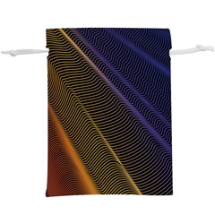 Rainbow Waves Mesh Colorful 3d  Lightweight Drawstring Pouch (xl) by HermanTelo