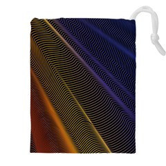 Rainbow Waves Mesh Colorful 3d Drawstring Pouch (5xl)