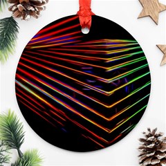 Abstract Neon Background Light Ornament (round) by HermanTelo