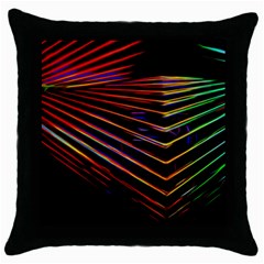 Abstract Neon Background Light Throw Pillow Case (black)