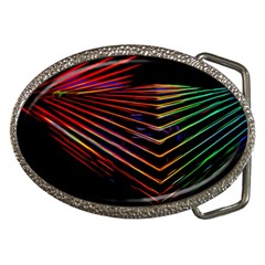 Abstract Neon Background Light Belt Buckles by HermanTelo