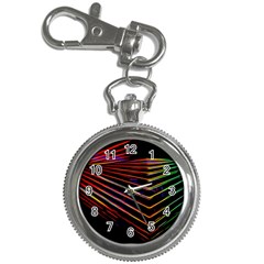 Abstract Neon Background Light Key Chain Watches by HermanTelo