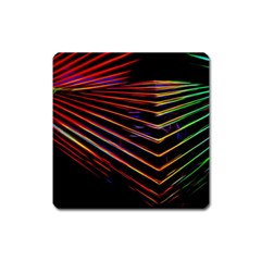 Abstract Neon Background Light Square Magnet by HermanTelo