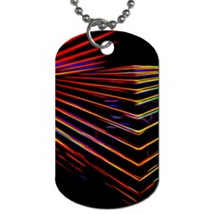 Abstract Neon Background Light Dog Tag (one Side)