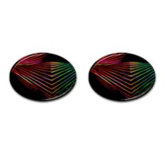 Abstract Neon Background Light Cufflinks (oval) by HermanTelo