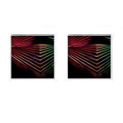 Abstract Neon Background Light Cufflinks (square) by HermanTelo