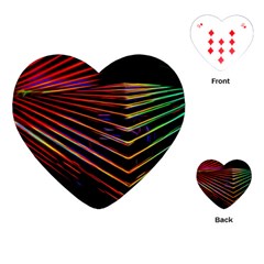 Abstract Neon Background Light Playing Cards Single Design (heart)