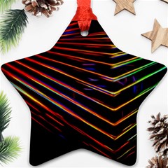 Abstract Neon Background Light Star Ornament (two Sides)