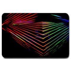 Abstract Neon Background Light Large Doormat 