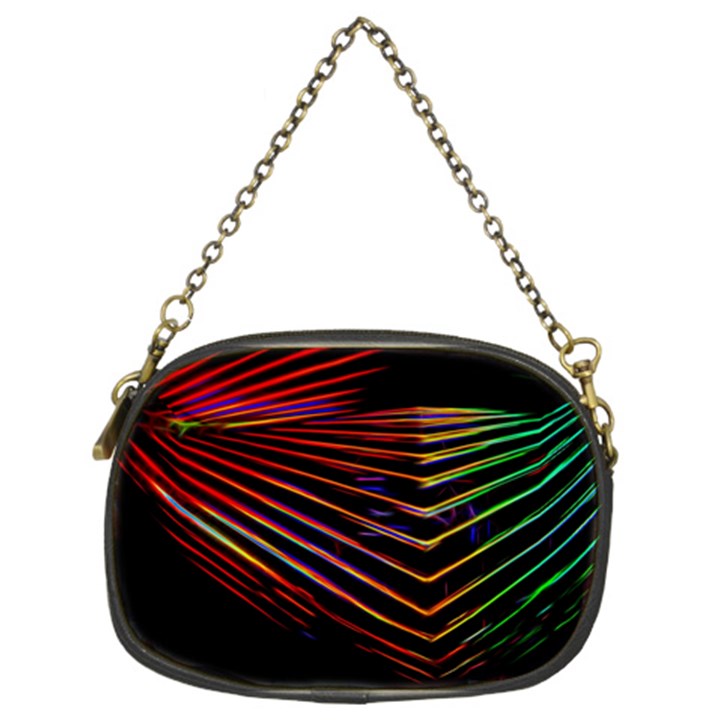 Abstract Neon Background Light Chain Purse (Two Sides)