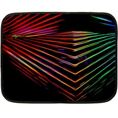 Abstract Neon Background Light Double Sided Fleece Blanket (mini) 