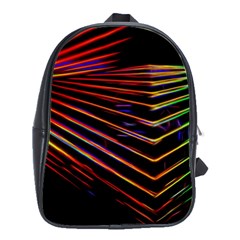 Abstract Neon Background Light School Bag (large) by HermanTelo