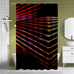 Abstract Neon Background Light Shower Curtain 48  X 72  (small)  by HermanTelo