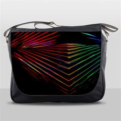 Abstract Neon Background Light Messenger Bag