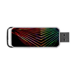 Abstract Neon Background Light Portable Usb Flash (one Side) by HermanTelo