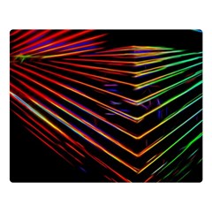 Abstract Neon Background Light Double Sided Flano Blanket (large)  by HermanTelo