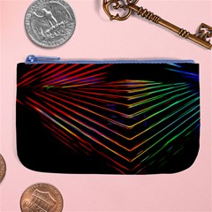 Abstract Neon Background Light Large Coin Purse