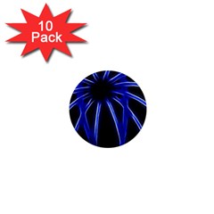 Light Effect Blue Bright Design 1  Mini Magnet (10 Pack)  by HermanTelo