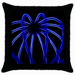 Light Effect Blue Bright Design Throw Pillow Case (black) by HermanTelo