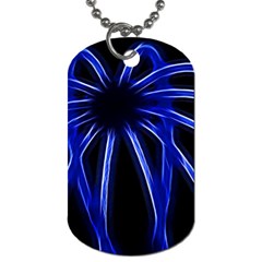 Light Effect Blue Bright Design Dog Tag (two Sides)