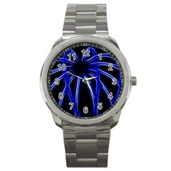 Light Effect Blue Bright Design Sport Metal Watch