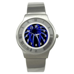 Light Effect Blue Bright Design Stainless Steel Watch