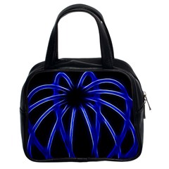 Light Effect Blue Bright Design Classic Handbag (two Sides)