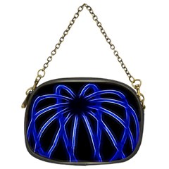 Light Effect Blue Bright Design Chain Purse (one Side)