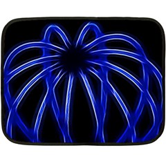 Light Effect Blue Bright Design Fleece Blanket (mini)