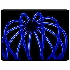 Light Effect Blue Bright Design Fleece Blanket (large) 