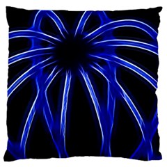 Light Effect Blue Bright Design Large Cushion Case (one Side)